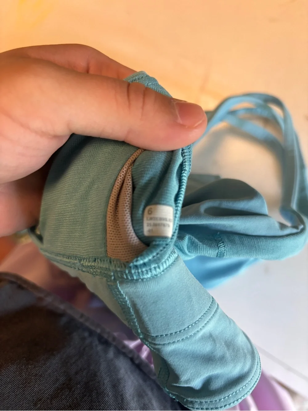 Lululemon Energy Longline Bra in Light Blue